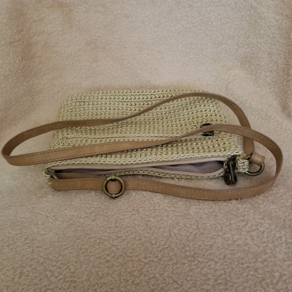 The Sak Reseda Mini Crochet Crossbody Bag | Bamboo Sparkle Malia Weave - Picture 7 of 12